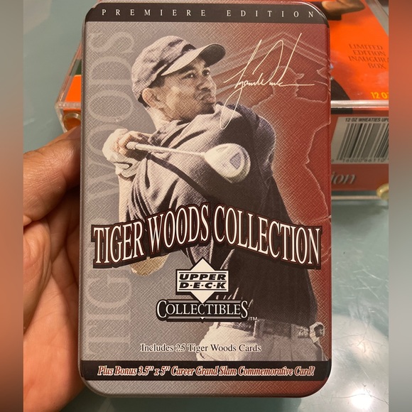 Wheaties TIGER WOODS Cereal Box And Mini Box Limited Edition 24K Gold Signature - Picture 11 of 16